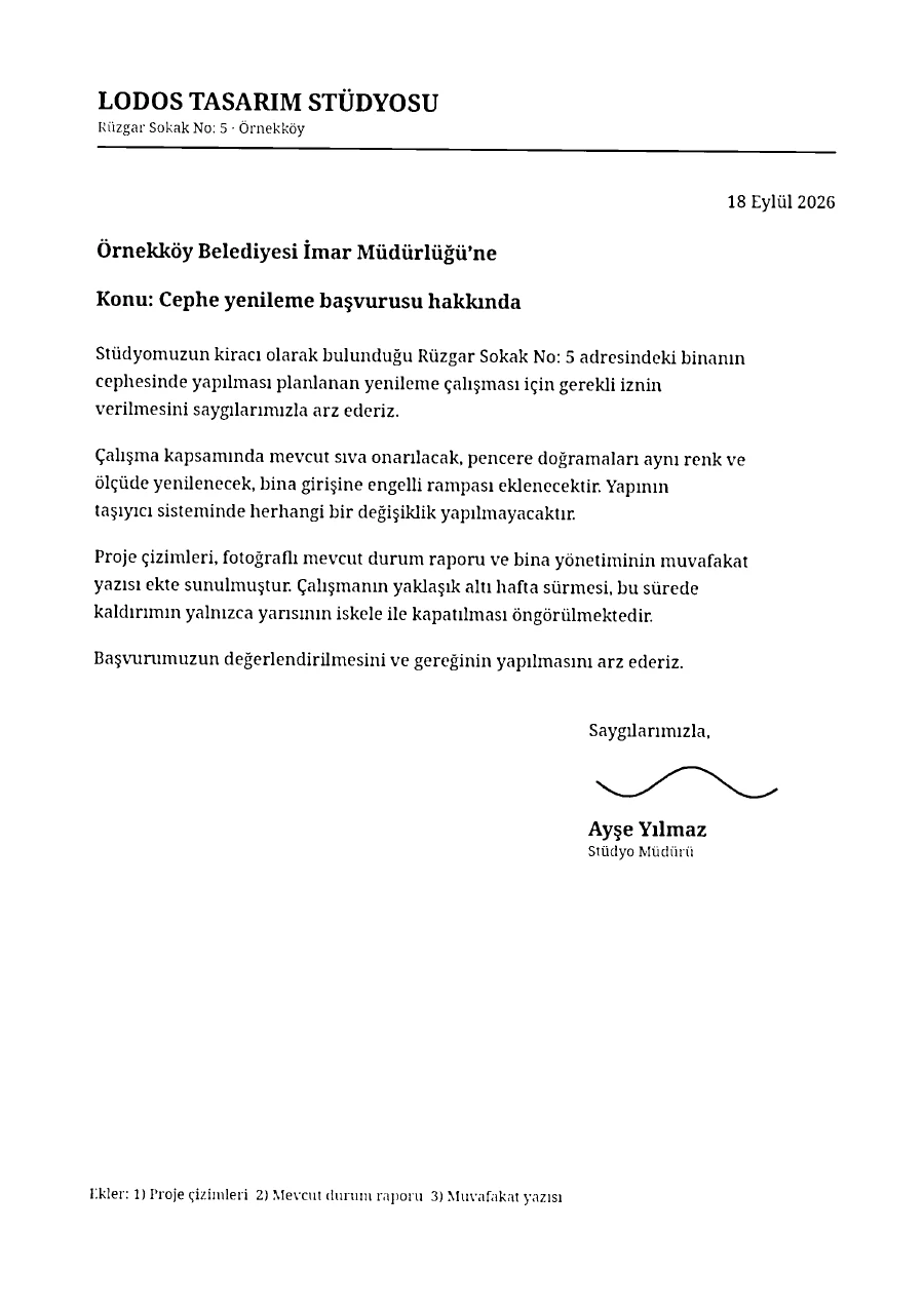 Aynı sayfa, seçili kademede sıkıştırılmış hâliyle.